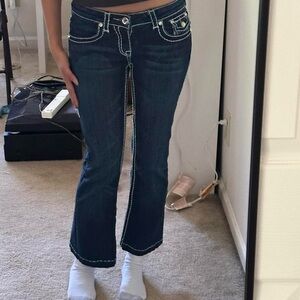 Vintage Y2K dark wash low rise jeans